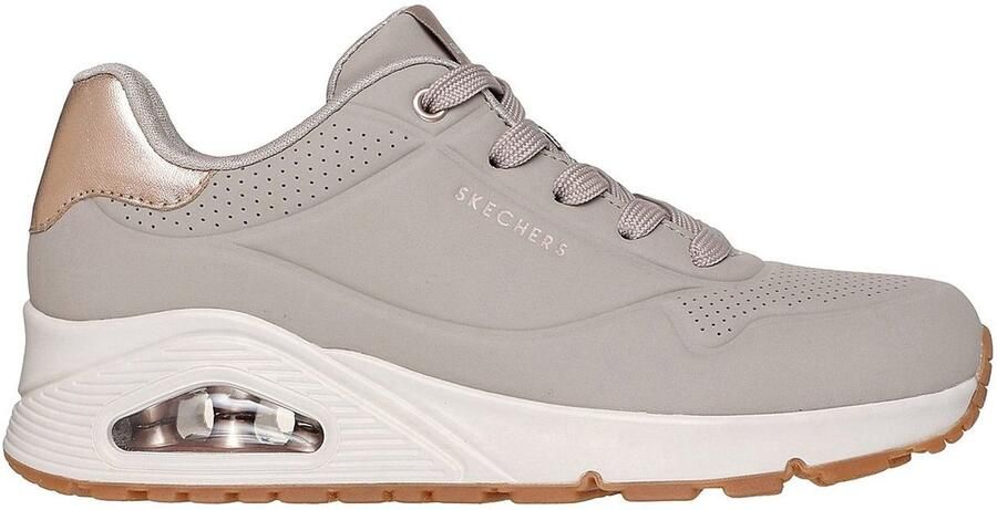 Skechers Sneakers UNO GOLDEN AIR Vrijetijdsschoen lage schoen veterschoen met metallic inzet