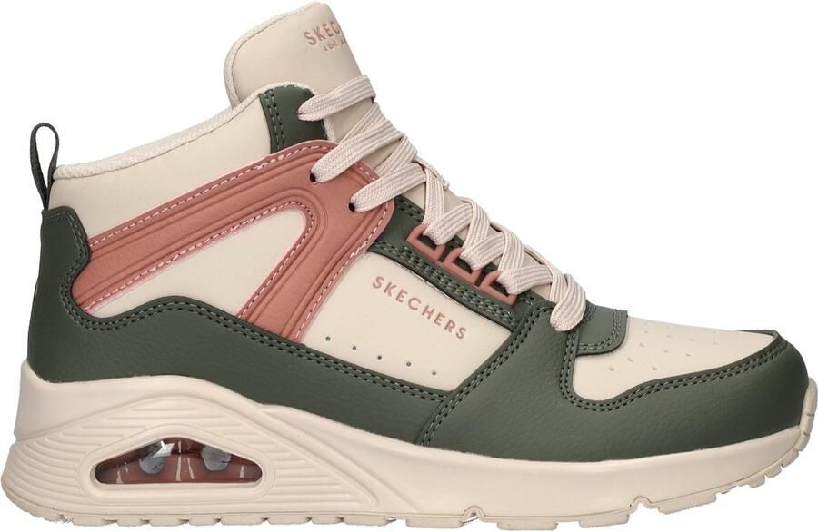Skechers Uno-High Regards Dames Sneakers Crème Multicolour