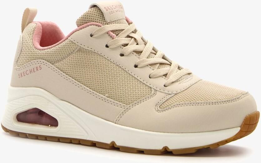 Skechers Uno Inside Matters dames sneakers beige Extra comfort Memory Foam