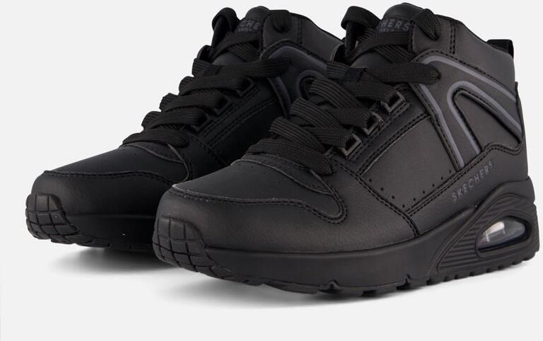 Skechers Uno Veterboots zwart Synthetisch Kinderschoenen