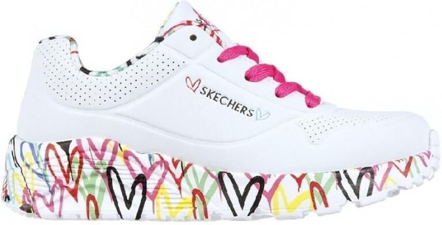 Skechers Uno Lite 314976L WMLT voor meisje Wit Sneakers Sportschoenen - Foto 2