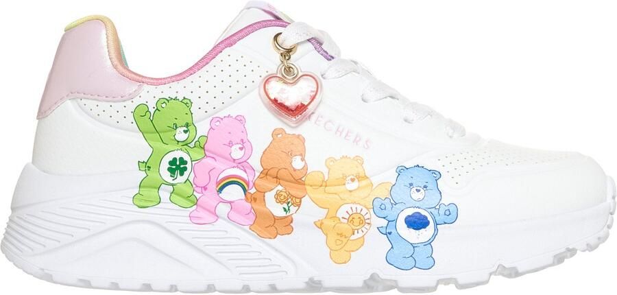 Skechers UNO LITE CARE BEARS BFFS Meisjes Veterschoenen Wit Multi