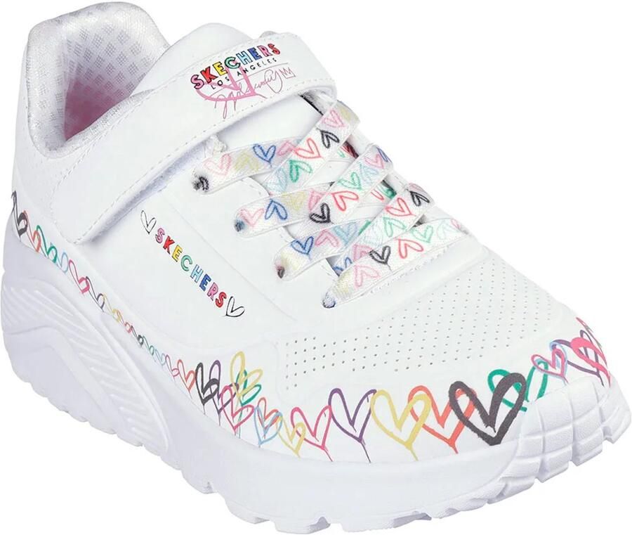 Skechers Uno Lite Heart Craze Schoenen Zonder Veters Wit 1 2 Meisje