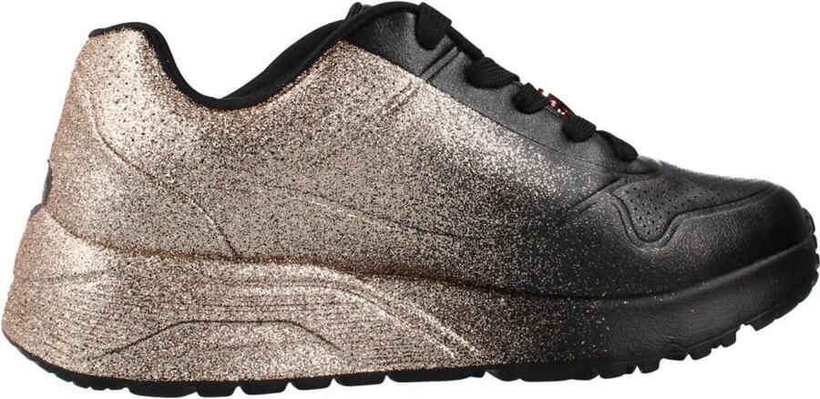 Skechers Uno Lite Heartdust Forever Sneakers Veterschoenen Zwart