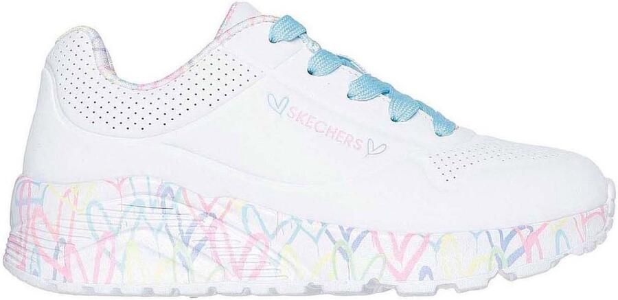 Skechers Uno Lite Lovely Lite 314976L WPTQ Wit Turqoise