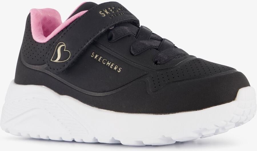 Skechers Uno Lite meisjes sneakers zwart