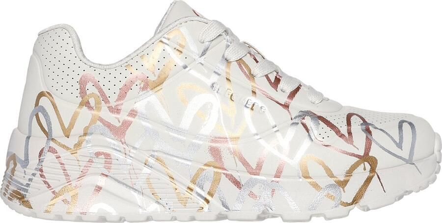 Skechers Uno Lite Metallic Love Sneakers Cr�me Multicolour