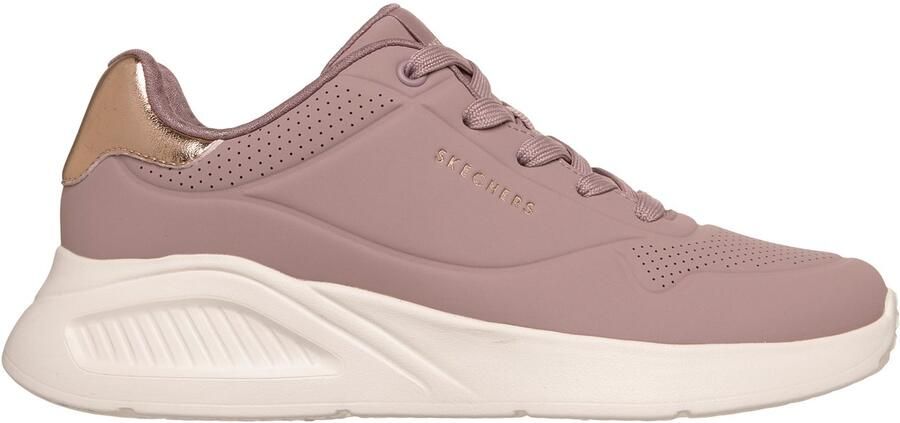 Skechers UNO LITE SHIMMER ALONG Dames Sneakers Mauve Rose Gold