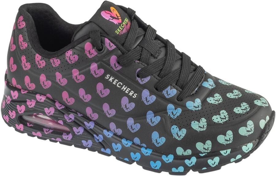 Skechers Uno Live Colorfully dames sneaker Zwart multi - Foto 6