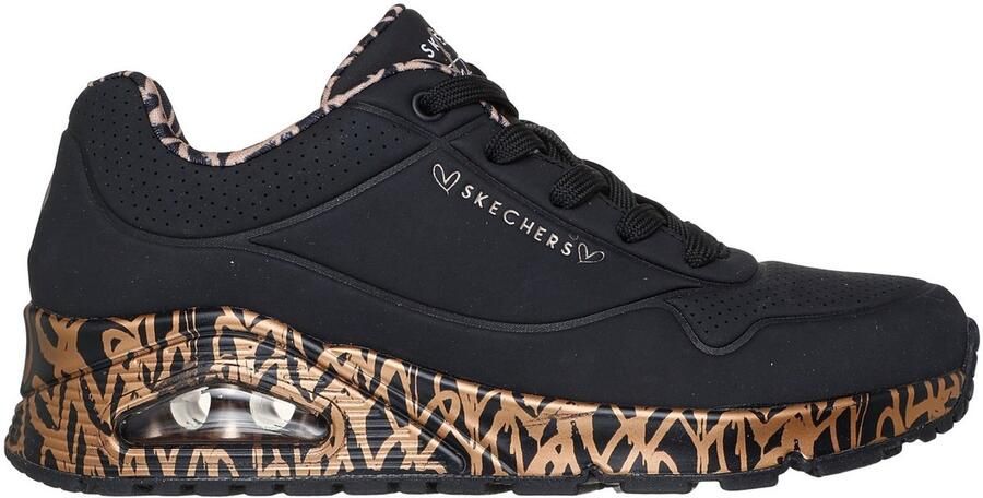 Skechers Uno Loving Love sneakers dames zwart