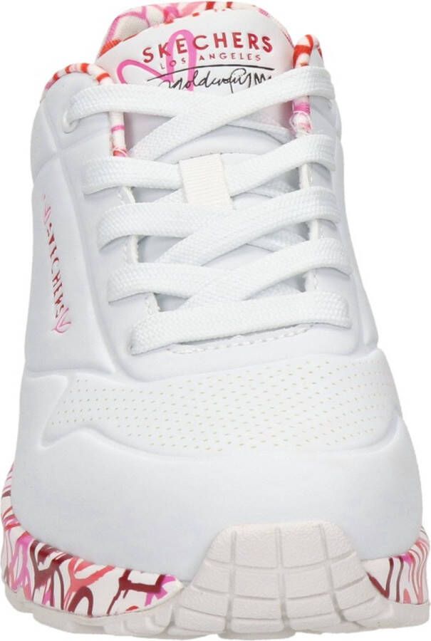 Skechers Sneakers met sleehak UNO-LOVING LOVE Vrijetijdsschoen lage schoen veterschoen met coole graffiti-print - Foto 5