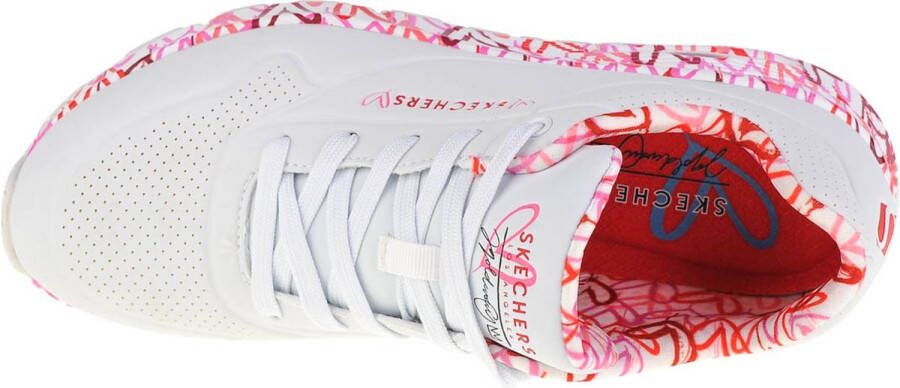 Skechers Sneakers met sleehak UNO-LOVING LOVE Vrijetijdsschoen lage schoen veterschoen met coole graffiti-print - Foto 17
