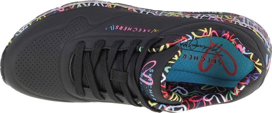 Skechers Uno-Loving Love 155506-BBK Vrouwen Zwart Sneakers - Foto 3