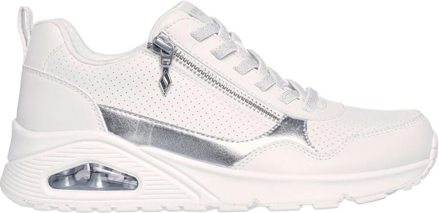 Skechers damesschoenen UNO Metallic Sliders veterschoen 177873 WHT wit