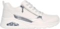 Skechers damesschoenen UNO Metallic Sliders veterschoen 177873 WHT wit - Wit