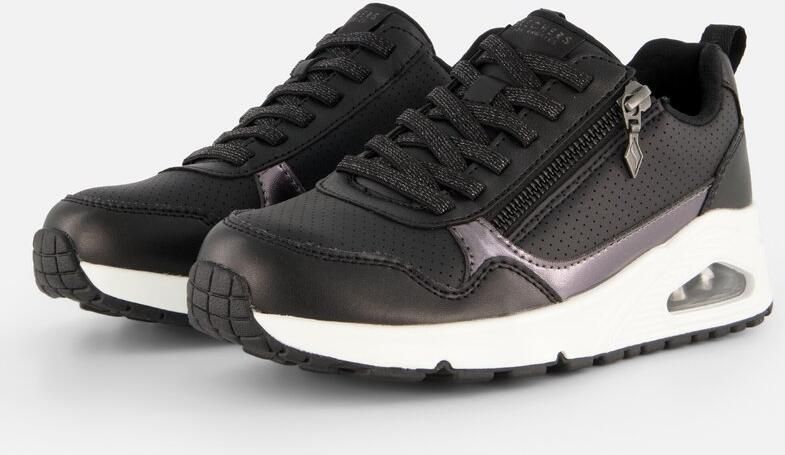 Skechers Uno- Metallic Sliders Dames Sneakers Zwart