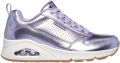 Skechers Sneakers Uno Metallixs sleesneaker plateausneaker veterschoen lage schoen in metallic-look - Paars