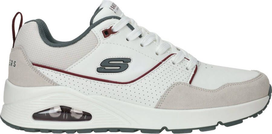 SKECHERS Sneakers laag 'Uno Retro One' greige groen donkerrood wit