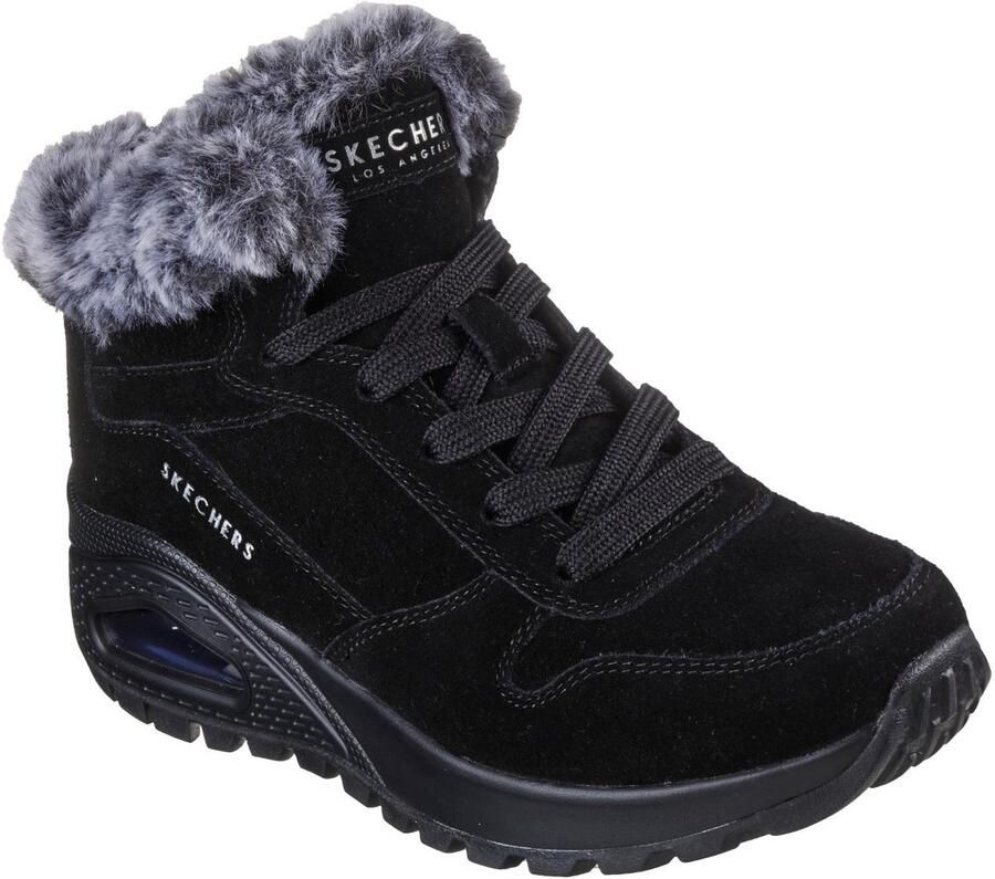 Skechers UNO RUGGED-WINTRIN Dames Snowboots Zwart Leer
