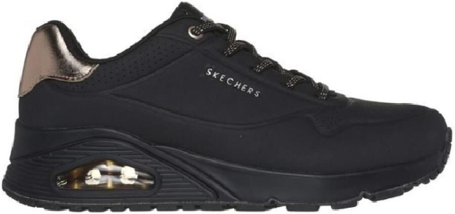 Skechers Uno-Shimmer Away 155196-BBK Vrouwen Zwart Sneakers - Foto 2