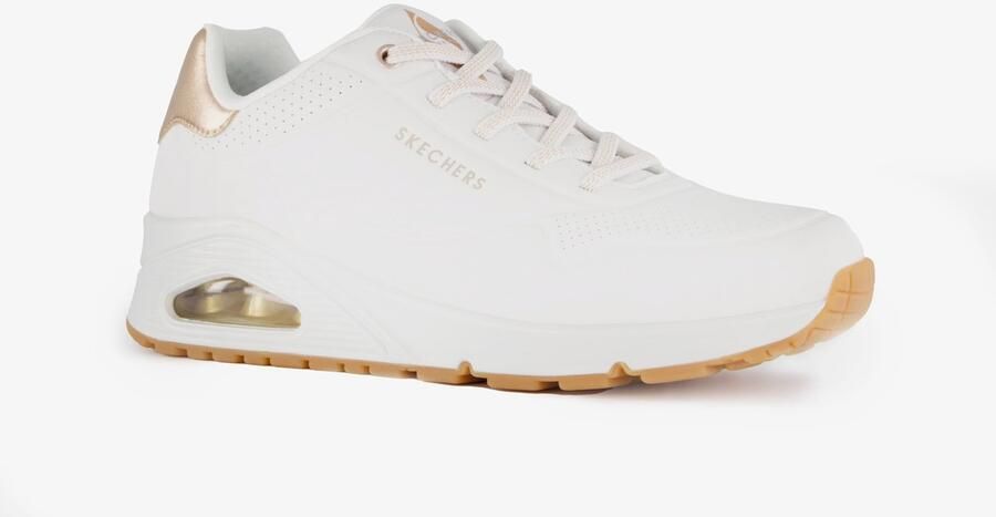Skechers Uno Shimmer Away dames sneakers wit Extra comfort Memory Foam