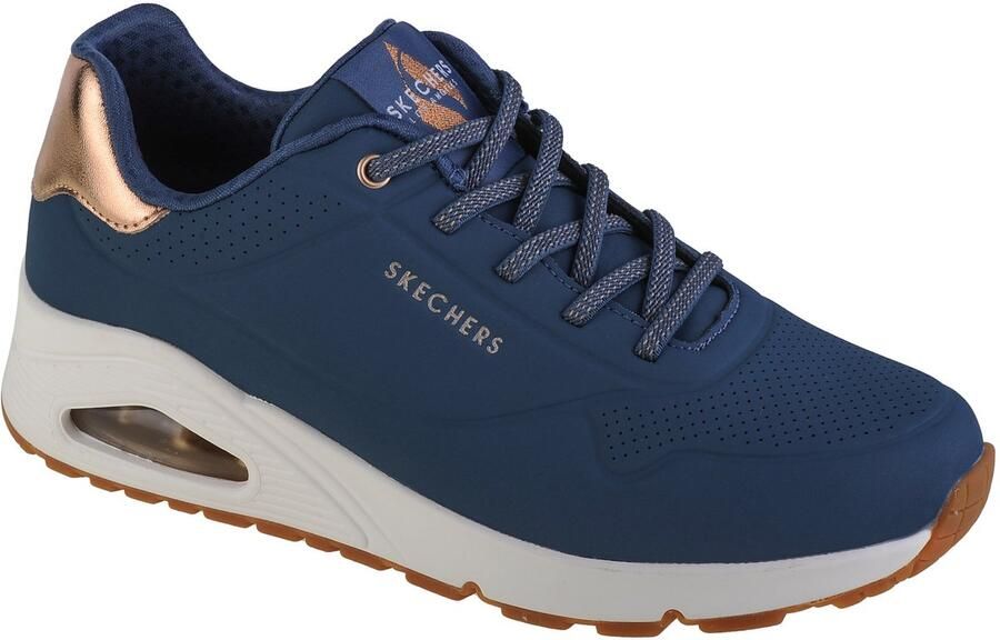Skechers Uno-Shimmer Away Vrouwen Marineblauw Sneakers