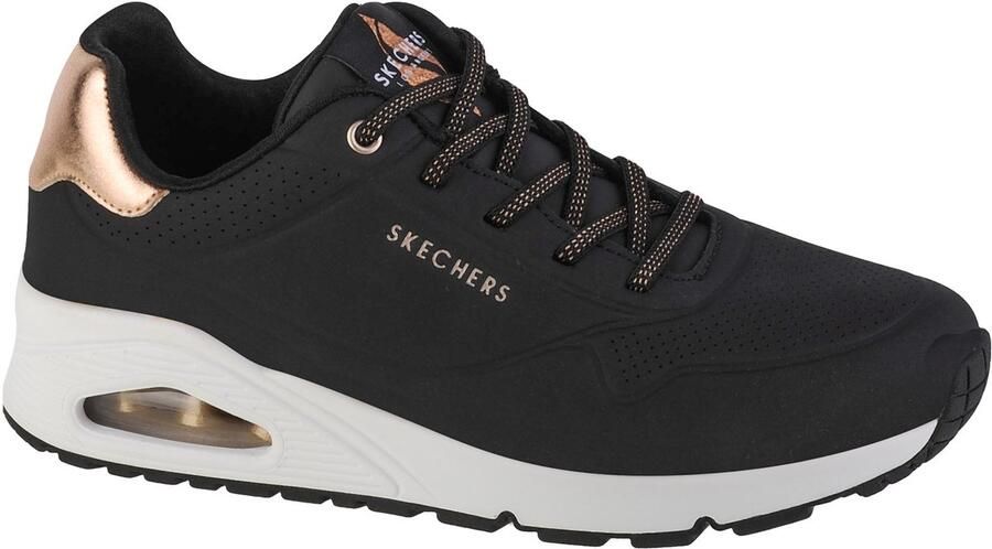Skechers Uno-Shimmer Away Vrouwen Zwart Sneakers