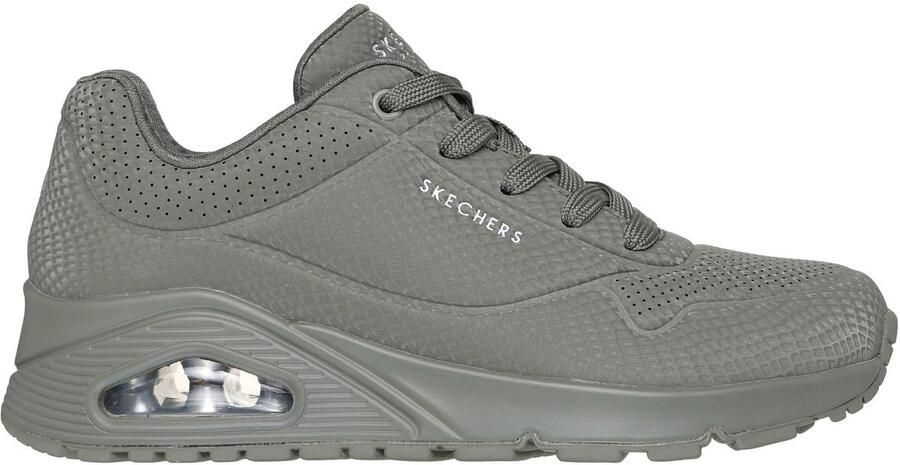 Skechers Uno Shiny Scale Sneakers groen Textiel Dames