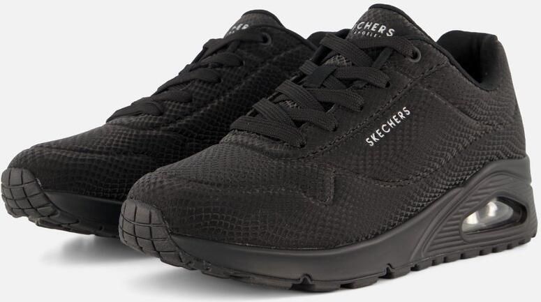 SKECHERS Sneakers laag 'UNO SHINY SCALE' zwart