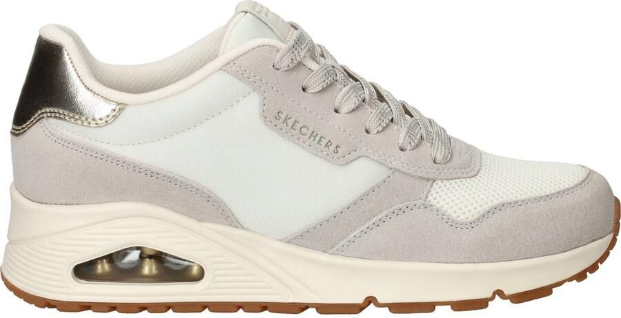 Skechers Uno Schoenen Dames vrijetijds schoenen Off White Suede Mesh - Foto 2