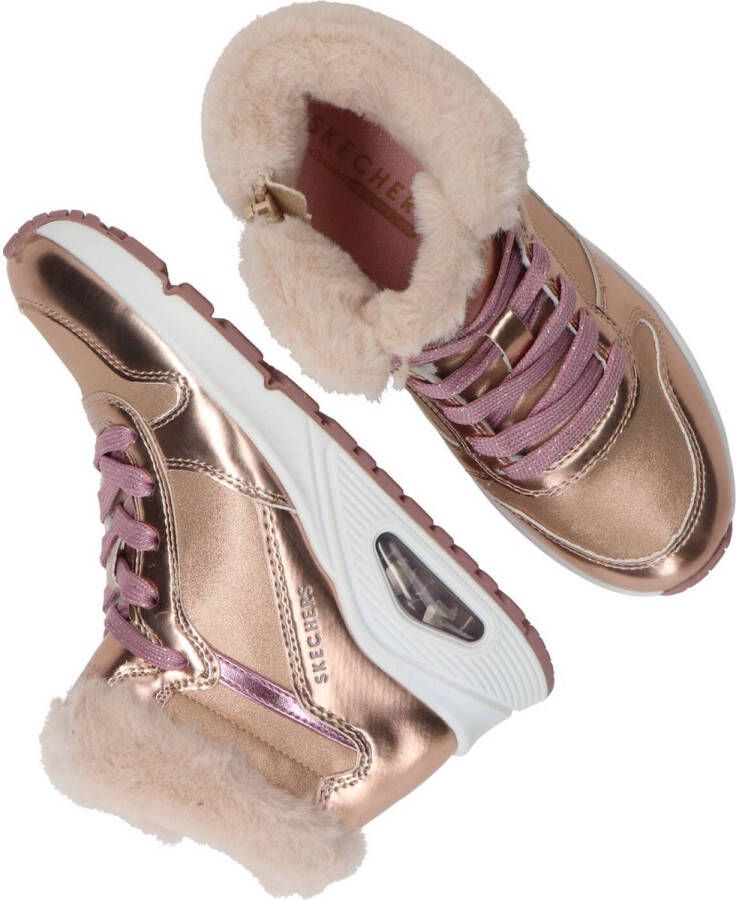 Skechers Uno hoge sneakers goud Meisjes Imitatieleer 35 - Foto 3