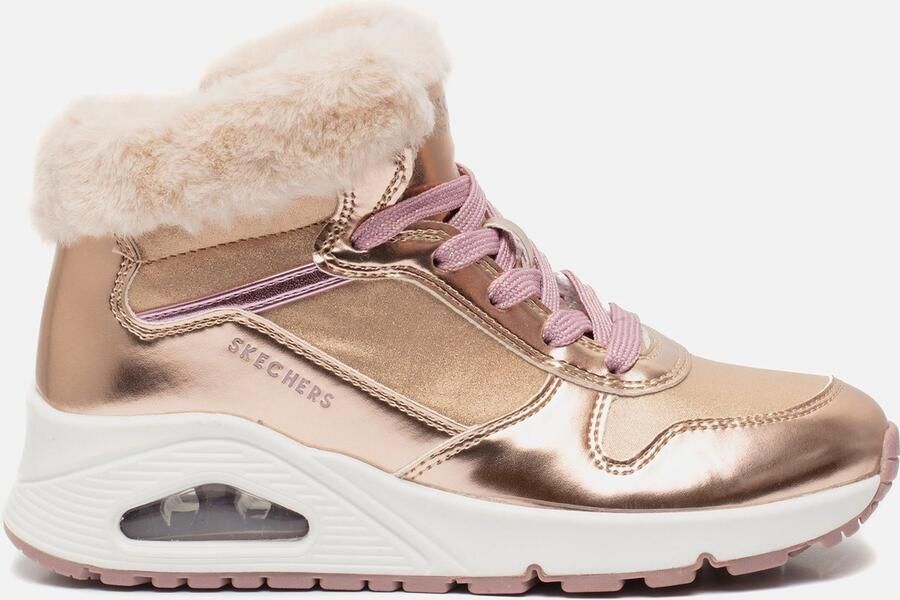 Skechers Uno hoge sneakers goud Meisjes Imitatieleer 34