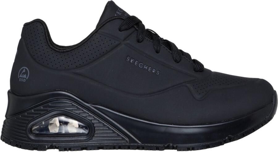 Skechers uno sr dames werkschoen o1 laag zwart