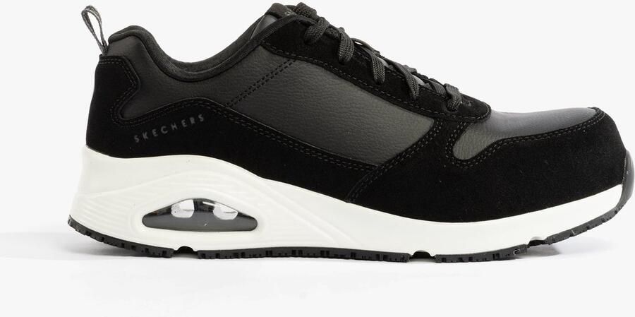 Skechers uno sr-elainy dames werkschoen s3 zwart wit - Foto 1