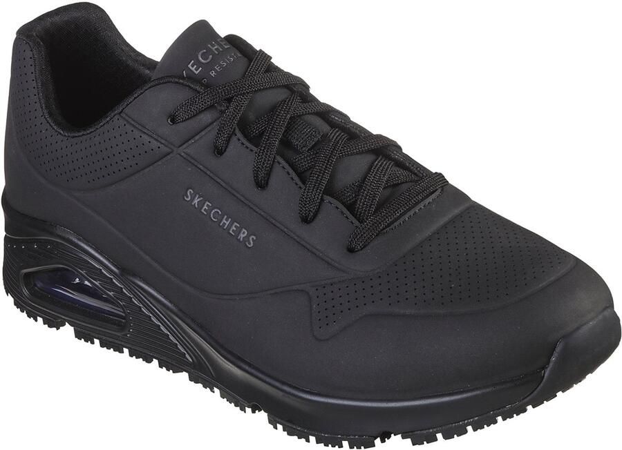 Skechers Work Relaxed Fit Uno Slipresistant Sutal Sneakers Heren Zwart - Foto 2