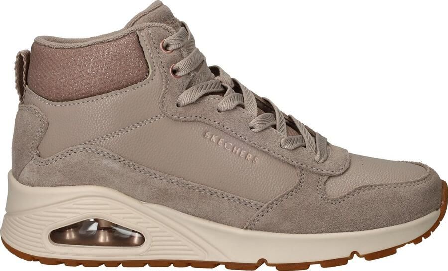 Skechers Uno Stacre Shine Dames Sneakers Beige