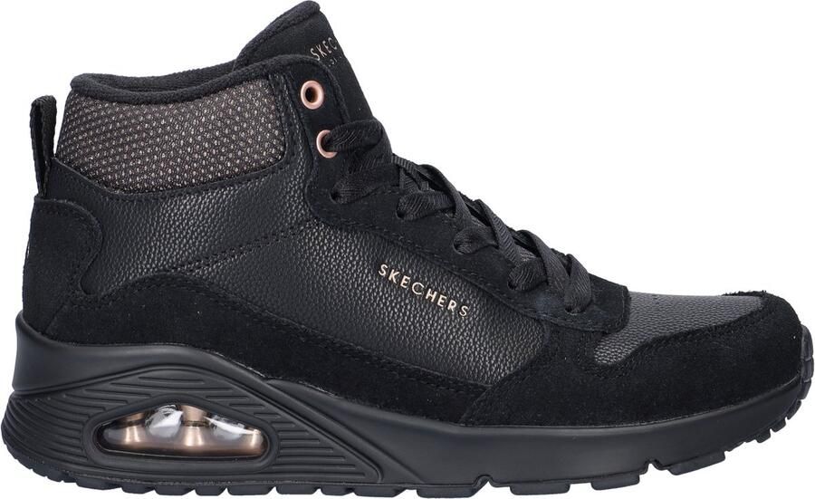Skechers Sneakers met sleehak UNO-STACRE SHINE High top sneaker veterboots met luchtkamer zool