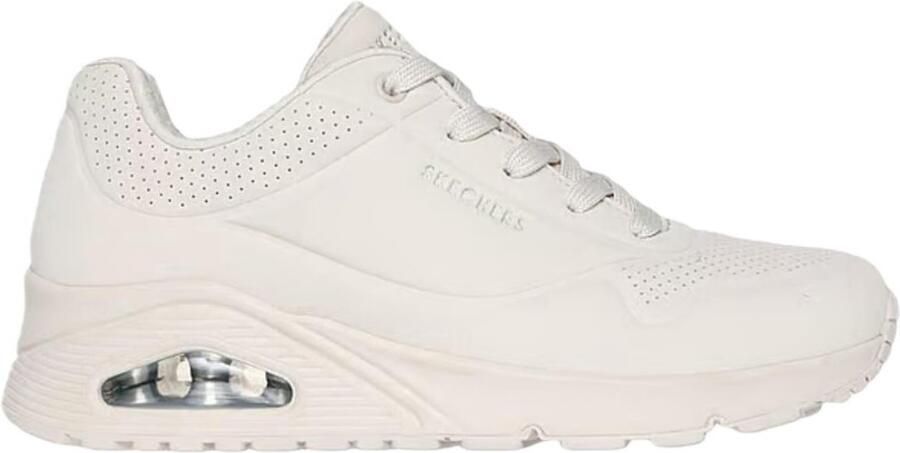 Skechers UNO STAND ON AIR 73690-OWHT Female White dames comfort sneakers 73690-OWHT wit lichtgewicht en ademend met responsieve demping