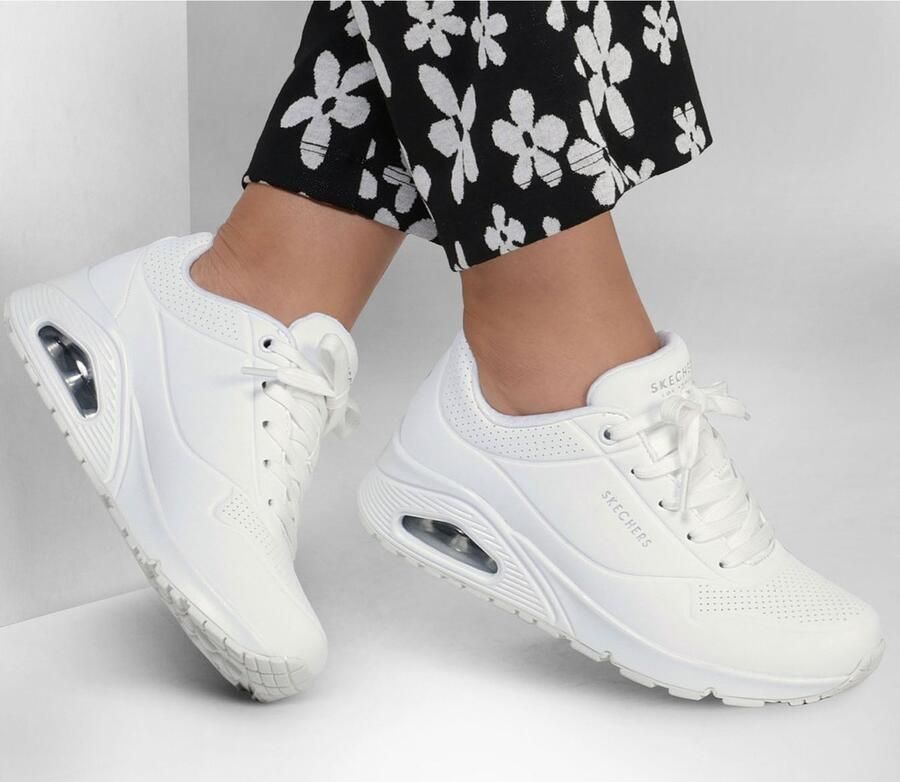 Skechers Sneakers met sleehak UNO STAND ON AIR Vrijetijdsschoen lage schoen veterschoen met zacht gevoerde binnenzool - Foto 4