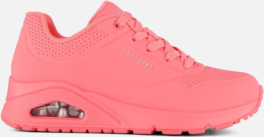 Skechers Sneakers met sleehak Uno Stand on Air vrijetijdsschoen lage schoen veterschoen met fijne perforatie