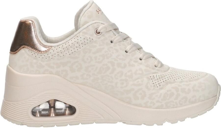 Skechers Uno Wedge Safari Daze Sneakers Laag Gebroken wit