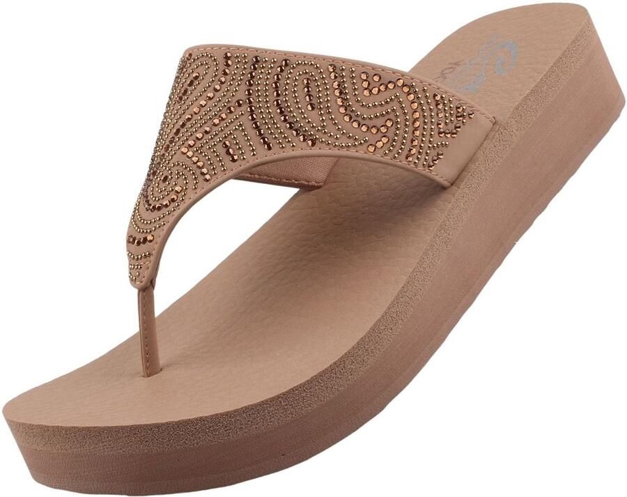 Skechers Vinyasa Paisley Wave dames teen separator Bruin