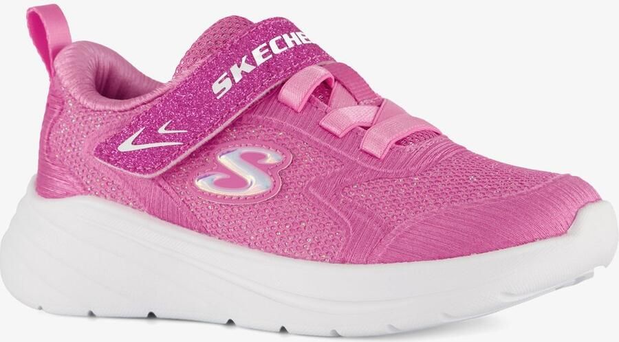 Skechers Wave 92 meisjes sneakers met glitters roze