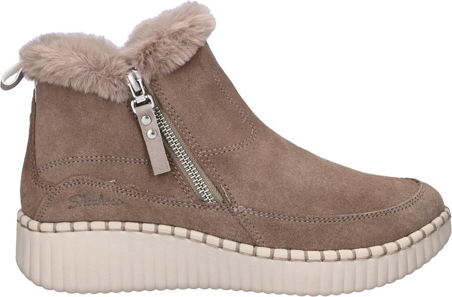 Skechers Wilshire Blvd Fresh Zip Dames Laarzen Beige