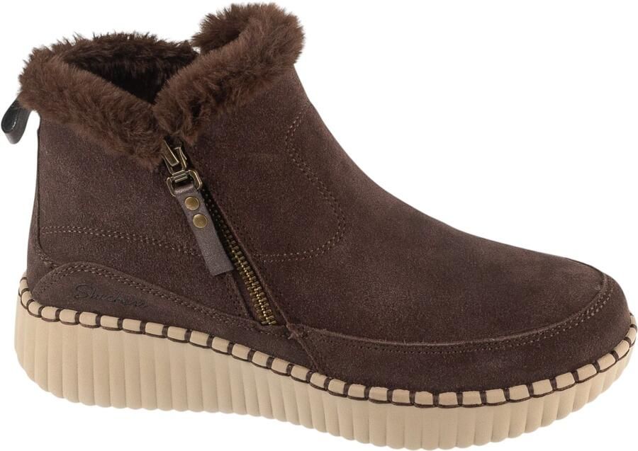 Skechers Wilshire Blvd Fresh Zip Vrouwen Bruin Laarzen