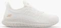 Skechers Slip-on sneakers BOBS GEO-NEW AESTHETICS Vrijetijdsschoen instapschoen in vegan uitvoering - Wit