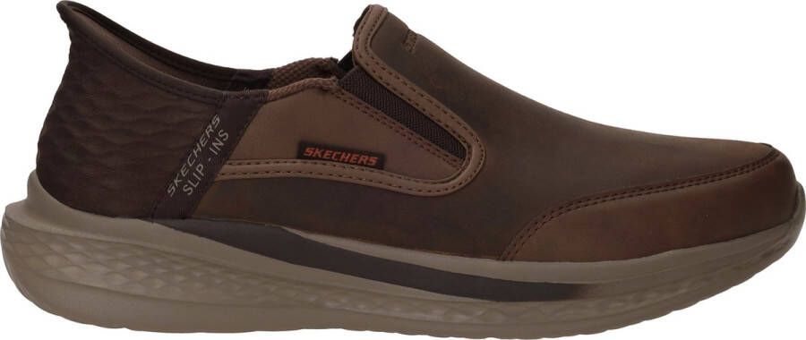 Skechers Slade oper Heren Instappers Bruin