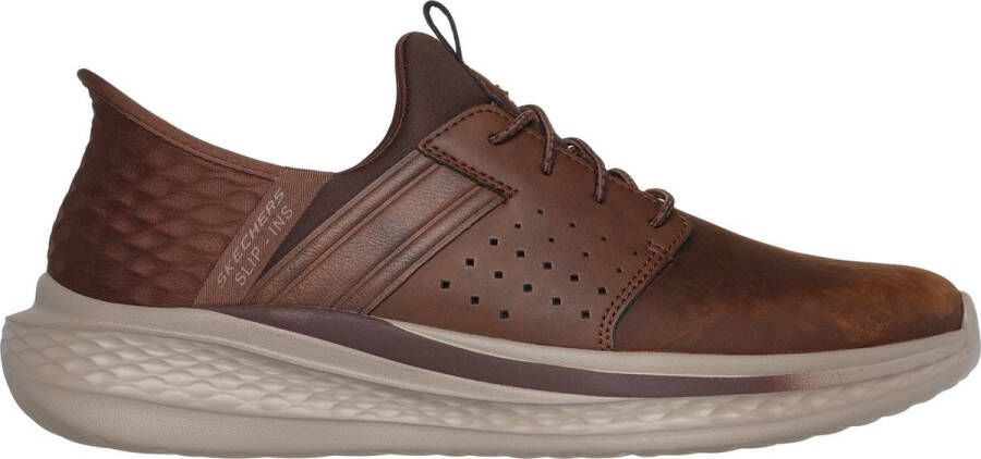 Skechers SLADE Zachary herensneakers slip-ins 210828 CDB donkerbruin
