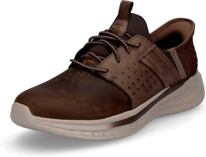 Skechers SLADE Zachary herensneakers slip-ins 210828 CDB donkerbruin
