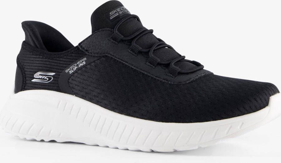 Skechers Slip-ins: Bob Squad dames sneakers zwart wit Extra comfort Memory Foam